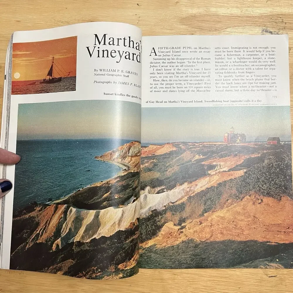 National Geographic June 1961 Magazine London Thailand Martha’s Vineyard Coke Ad